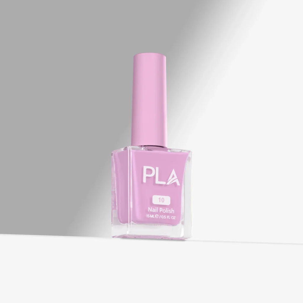 lac de unghii roz pastel Flower Power - 10 PLA Nails, finish lucios, oja clasica rezistenta, formula 11 free, pentru pedichiura si manichiura clasica
