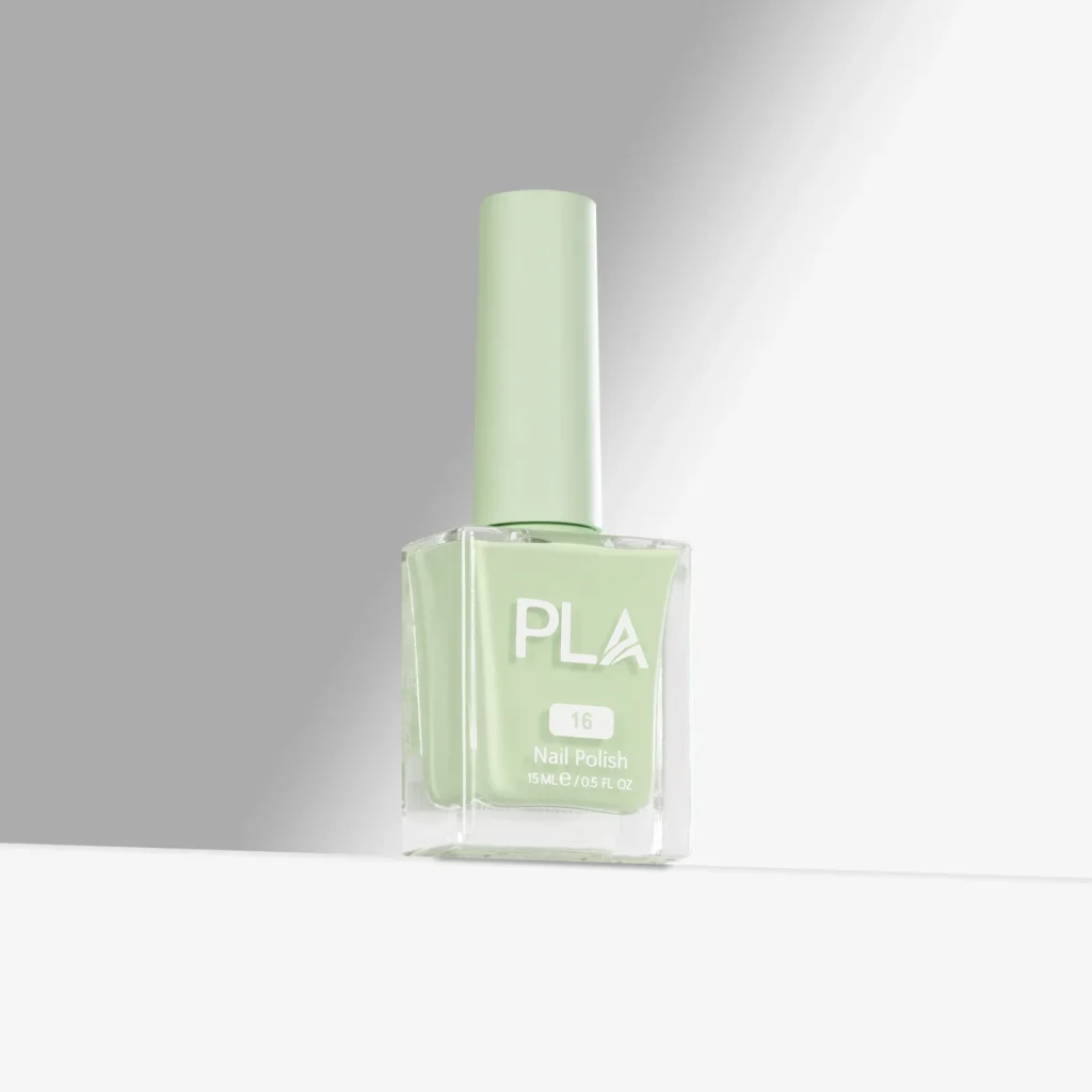lac de unghii verde pastel Take It or Leaf It - 16 PLA Nails rezistent cu finish lucios