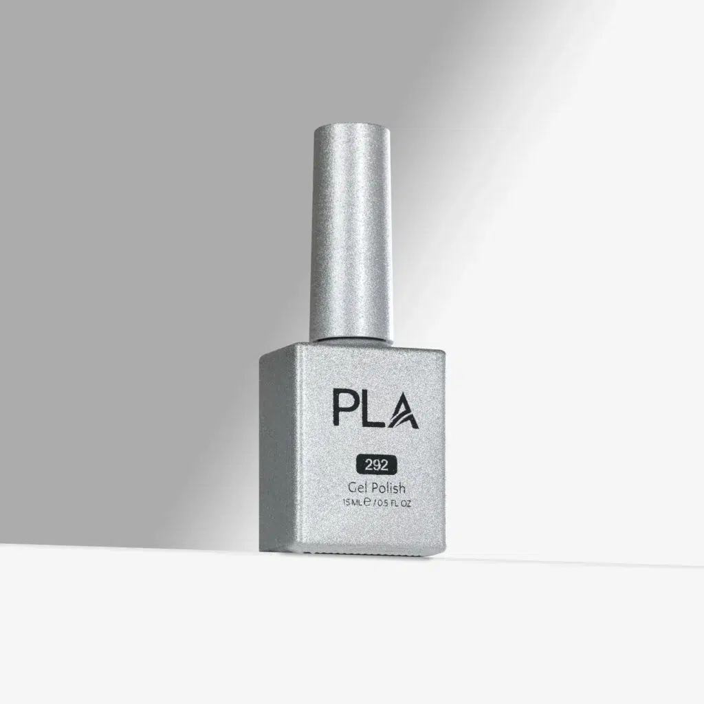 oja semipermanenta glitter gri deschis A Little Razzle Dazzle - 292 PLA Nails cu formula curata 11-free, rezistenta, finish stralucitor si uscare in lampa uv