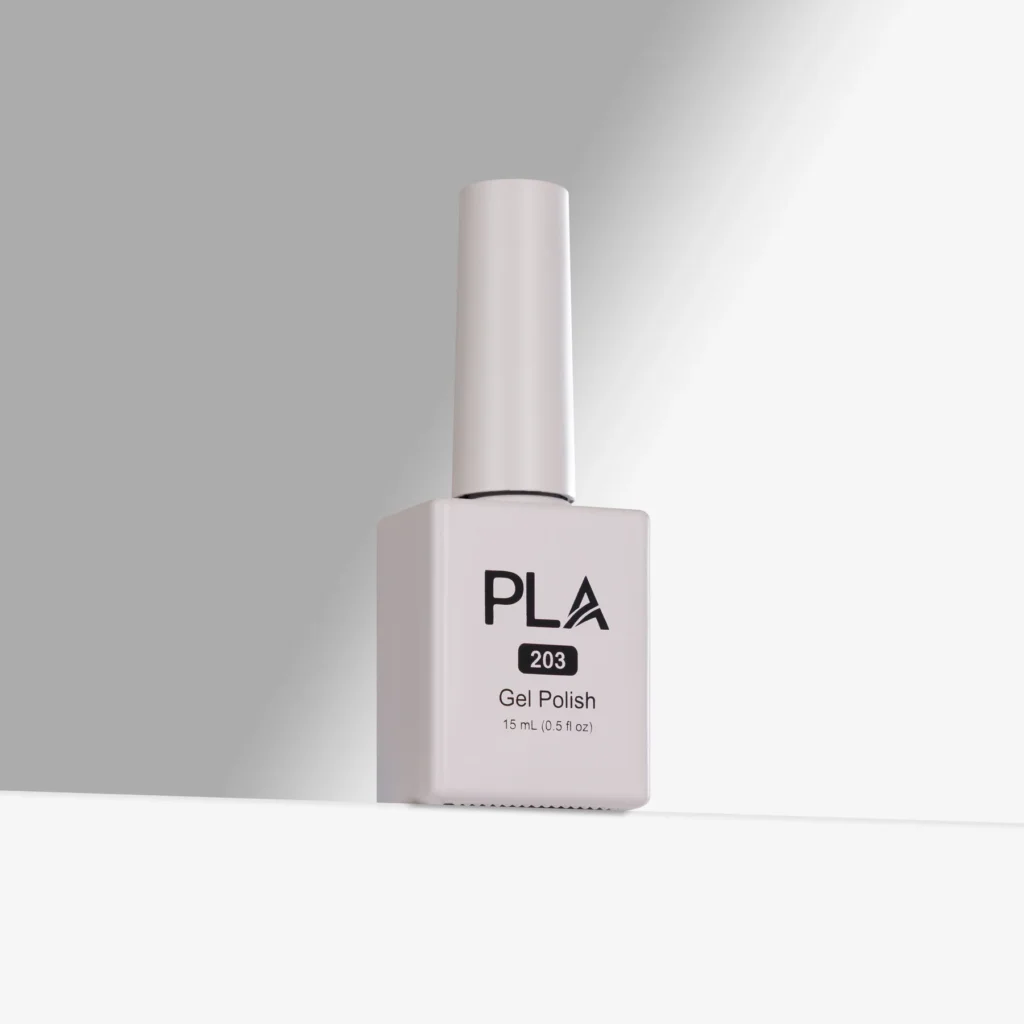 oja semipermanenta nude bej laptos Sun Kissed - 203 PLA este rezistenta, cu finish lucios, uscare rapida in lampa uv