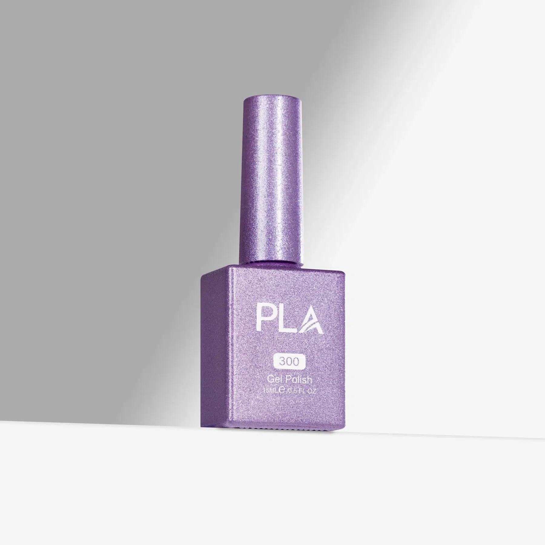 oja semipermanenta mov cu sclipici Lit Lavender - 300 PLA Nails rezistenta, ce se aplica peste baza rubber sau gel cu formula curata