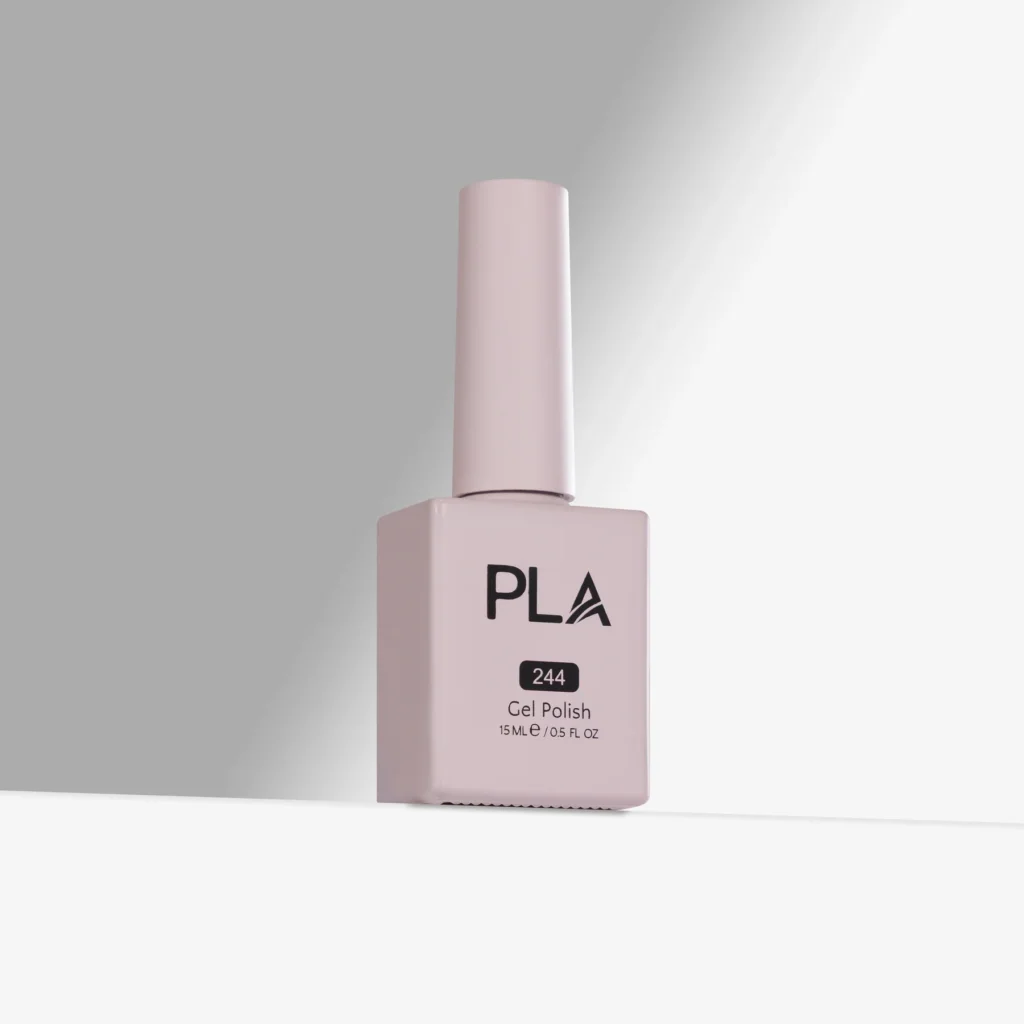 oja semipermanenta nude lila Pinch of Love - 244 PLA Nails este rezistenta, finish lucios, pigment intens si formula curata 11-free