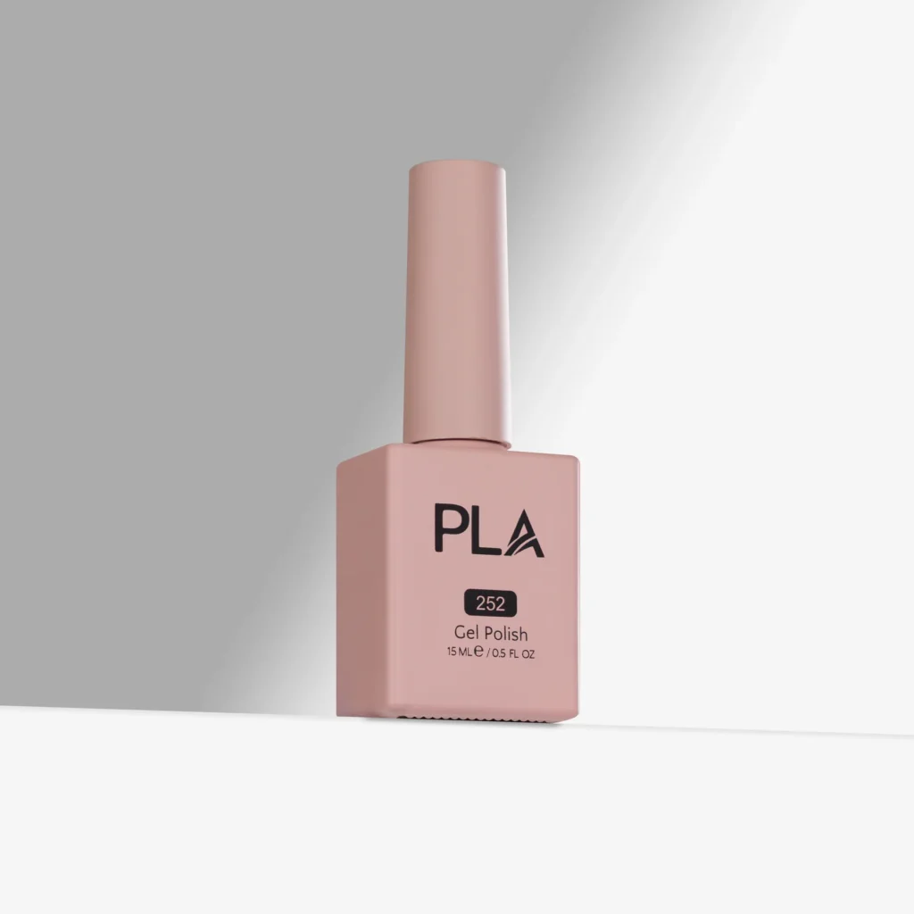 oja semipermanenta nude mov Love You Mochi - 252 PLA Nails este rezistenta, formula curata 11-free, fara hema si TPO, cu pigment intens si uscare rapida in lampa UV