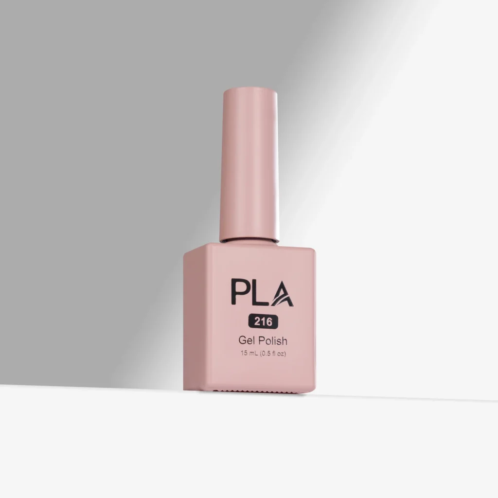 oja semipermanenta nude roz pal A Sure Shine - 216 PLA Nails este rezistenta, cu formula curata 11-free, finish lucios si pigment intens