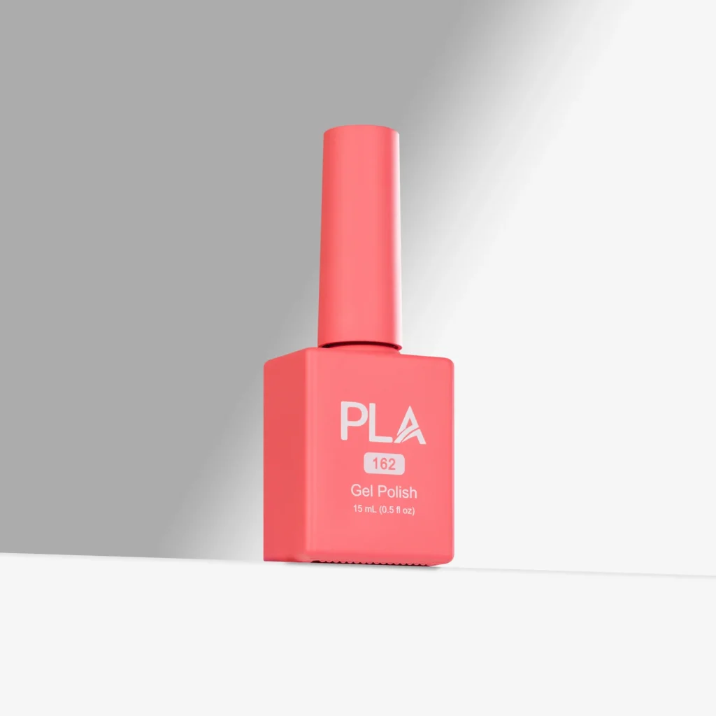 oja semipermanenta portocaliu coral Workin' & Twerkin' - 162 PLA Nails, este o oja rezistenta, se poate aplica peste gel si se usuca rapid in lampa UV