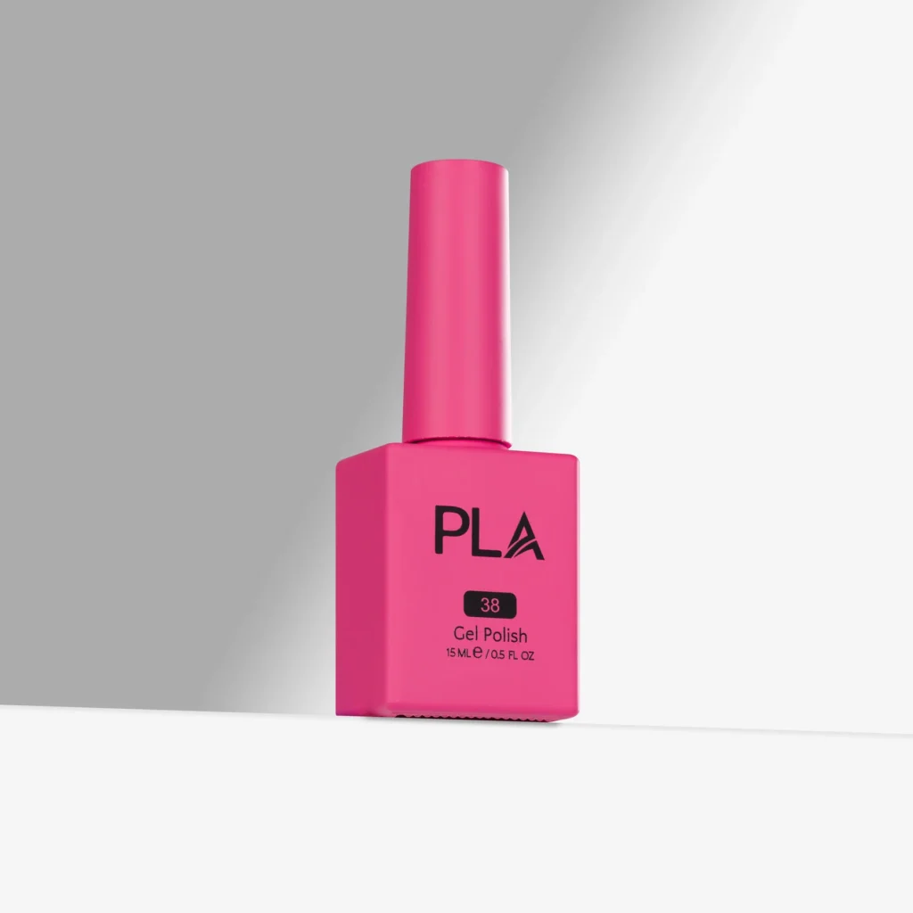 oja semipermanenta roz And Snap - 38 PLA Nails este rezistenta, cu formula curata 11-free si se aplica usor peste unghii cu gel