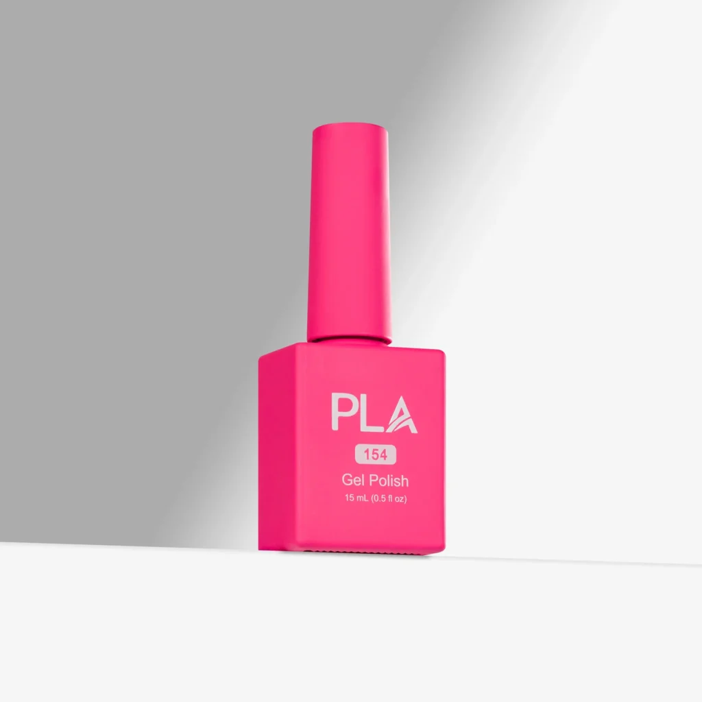 oja Semipermanenta roz neon aprins Make It Rain - 154 PLA Nails este rezistenta, cu formula curata fara hema si tpo, se usuca rapid in lampa
