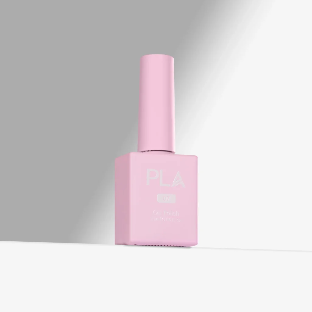 oja semipermanenta roz pastel Grow Me Wild - 07 PLA Nails este rezistenta, cu formula curata 11-free si finish lucios