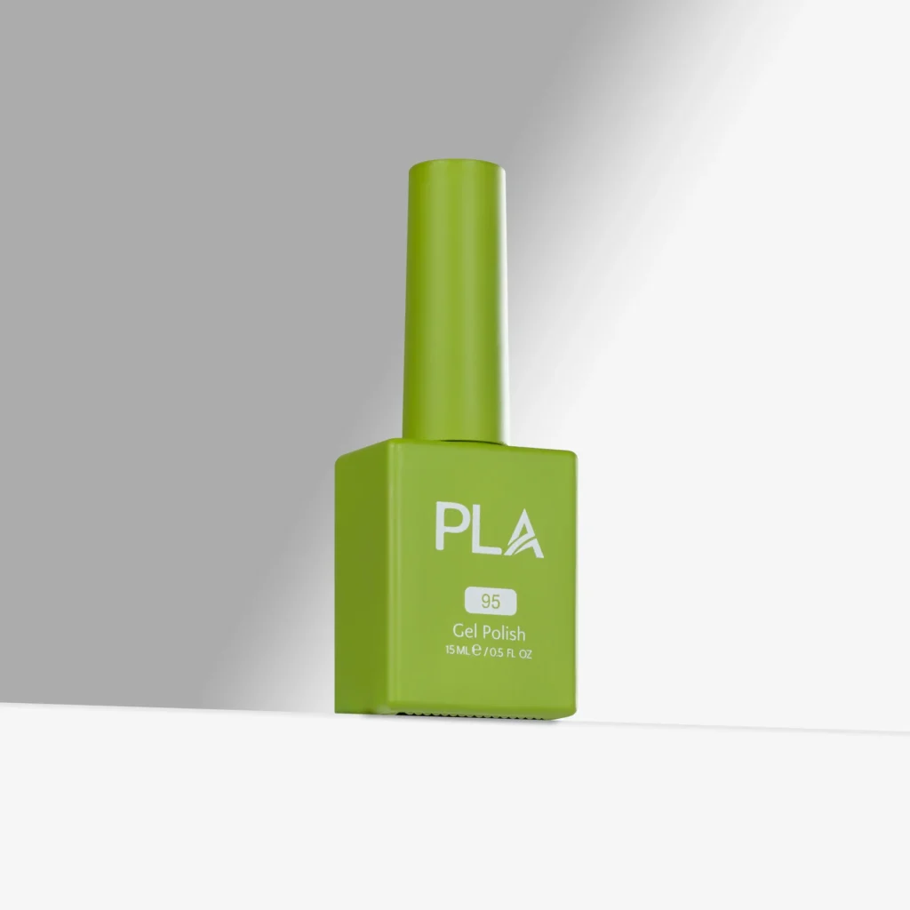 oja semipermanenta verde lime Luxor Love - 95 PLA Nails pentru unghii ce isi doresc o formula curata 11-free, rezistenta si uscare rapida in lampa UV