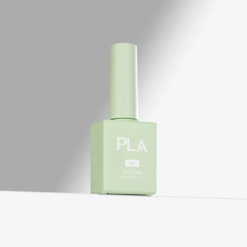 oja semipermanenta verde pastel Take It or Leaf It - 16 PLA Nails este rezistenta, cu pigment intens, finish lucios si uscare rapida in lampa