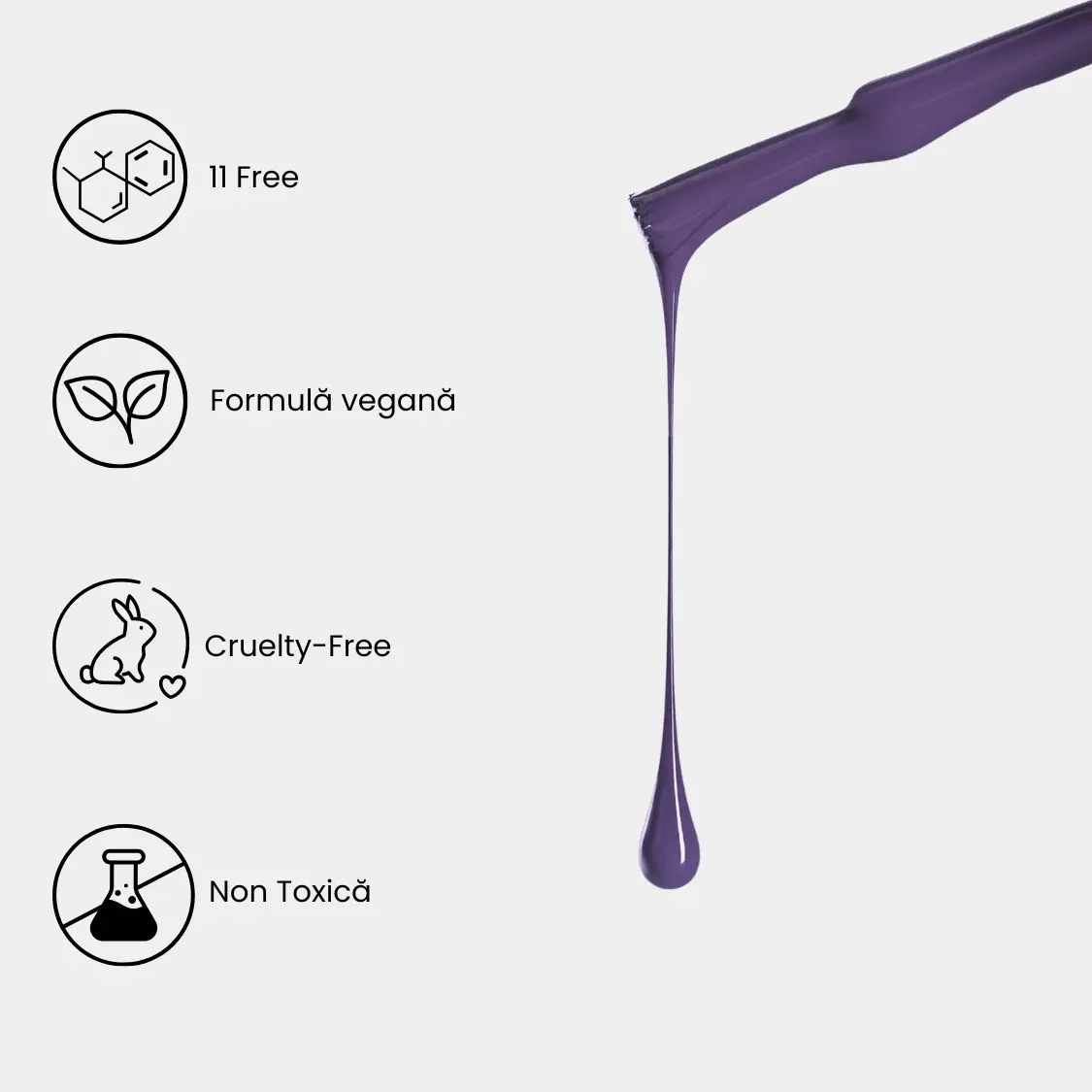 oja mov She’s In Charge – 167 de la PLA Nails vegana, cruelty free, 11 free